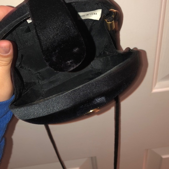 Black Velvet Circle Purse - Picture 2 of 2